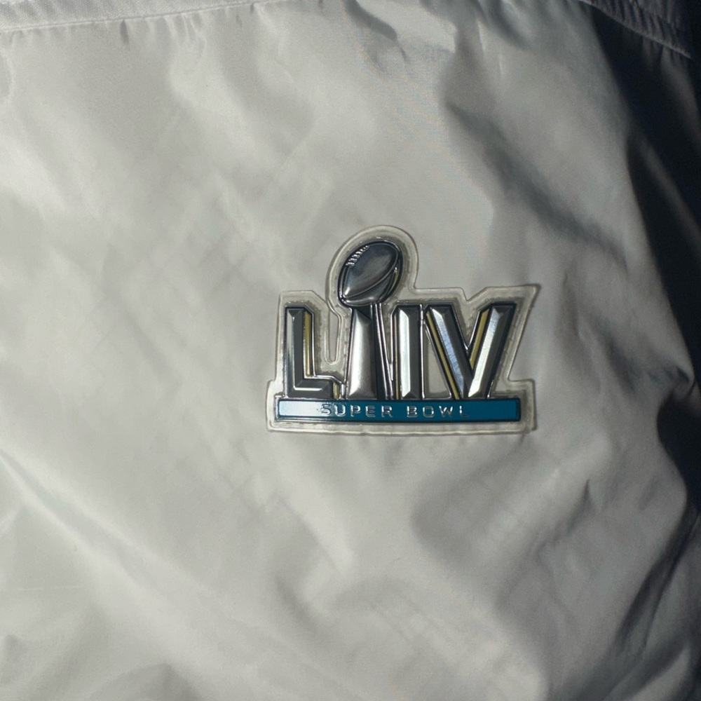 NFL Super Bowl LIV Miami Wind Breaker Staff Jacket Men's Size Large White ⏹️ - Picture 3 of 9